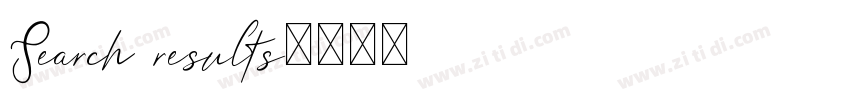 Search results字体转换